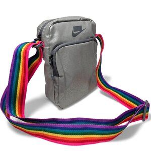 Nike Heritage Be True Mini Crossbody Bag Metallic Rainbow Strap